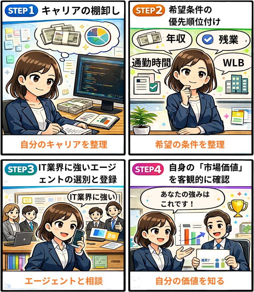 「転職活動の始め方」4ステップ