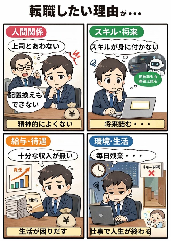 転職したい理由が？の概略図
