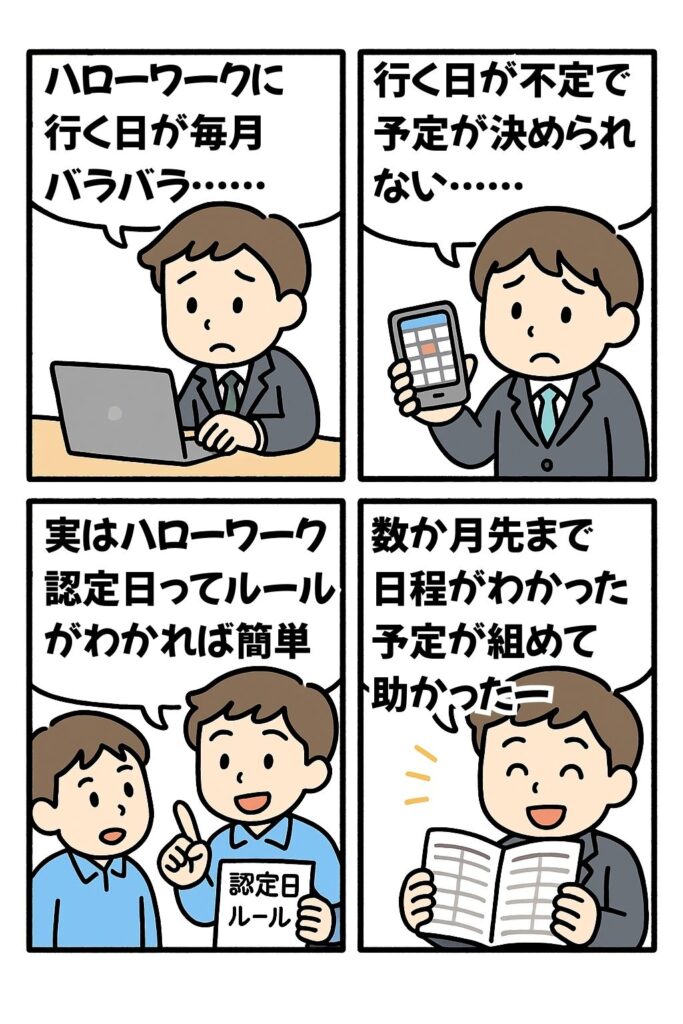 ハローワーク認定日ってルールがわかれば簡単の漫画